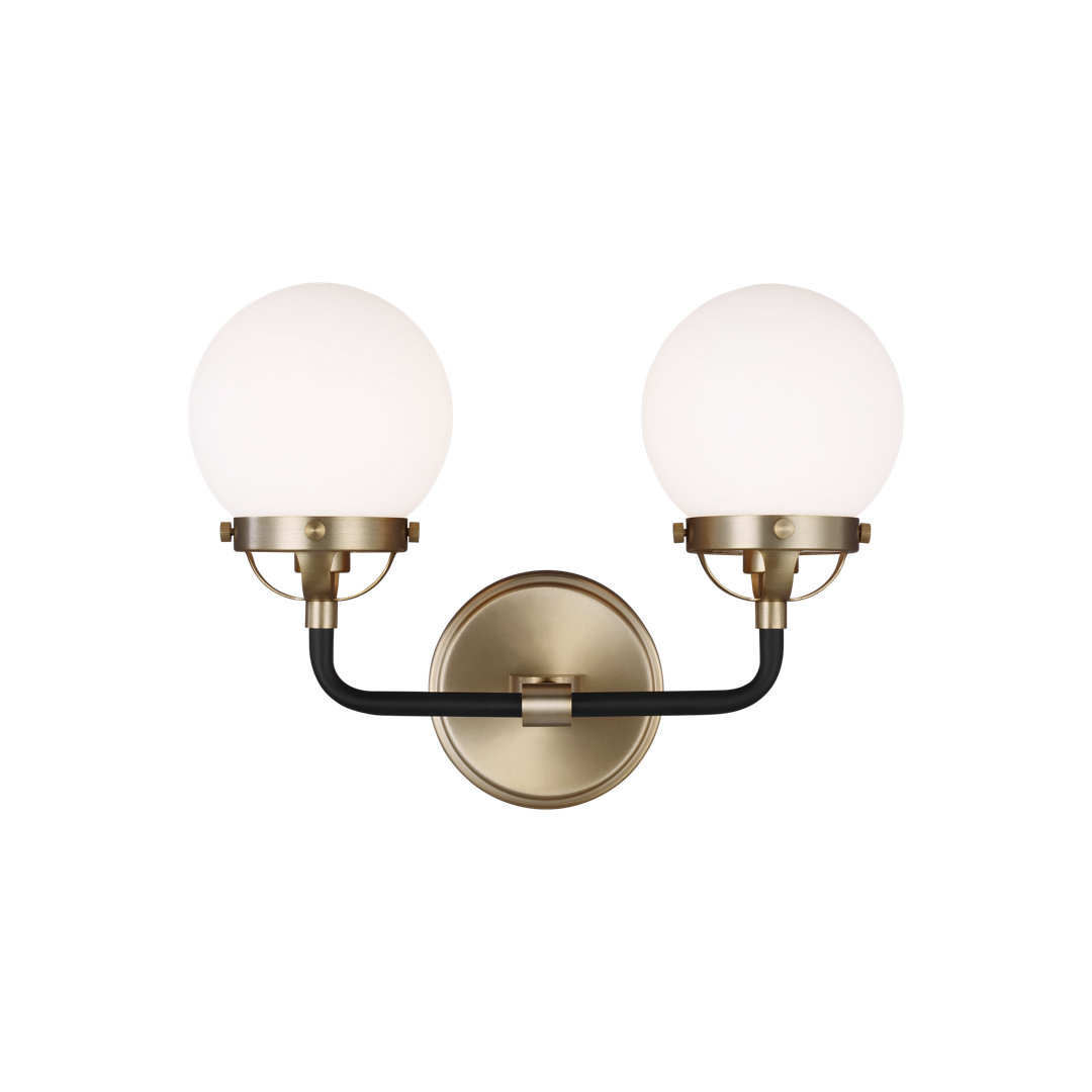 Newport 2 Light Hand-Blown Glass Vanity Light